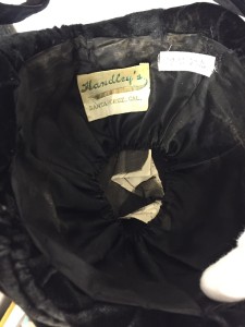 Kate Handley black fur label lining
