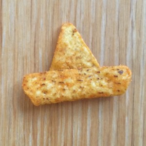 Hat shaped tortilla chip