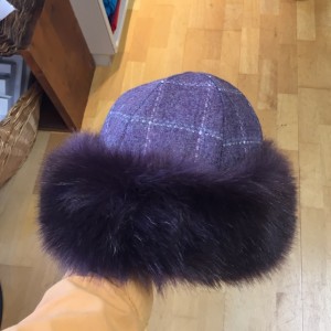 purple tweed n fur from Johnston's of Elgin