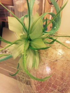 dyed feather fascinator