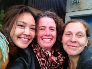 Mee, Leanne, Edwina arrive in Luton
