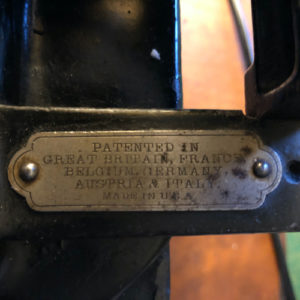 W&G S200 patent plate